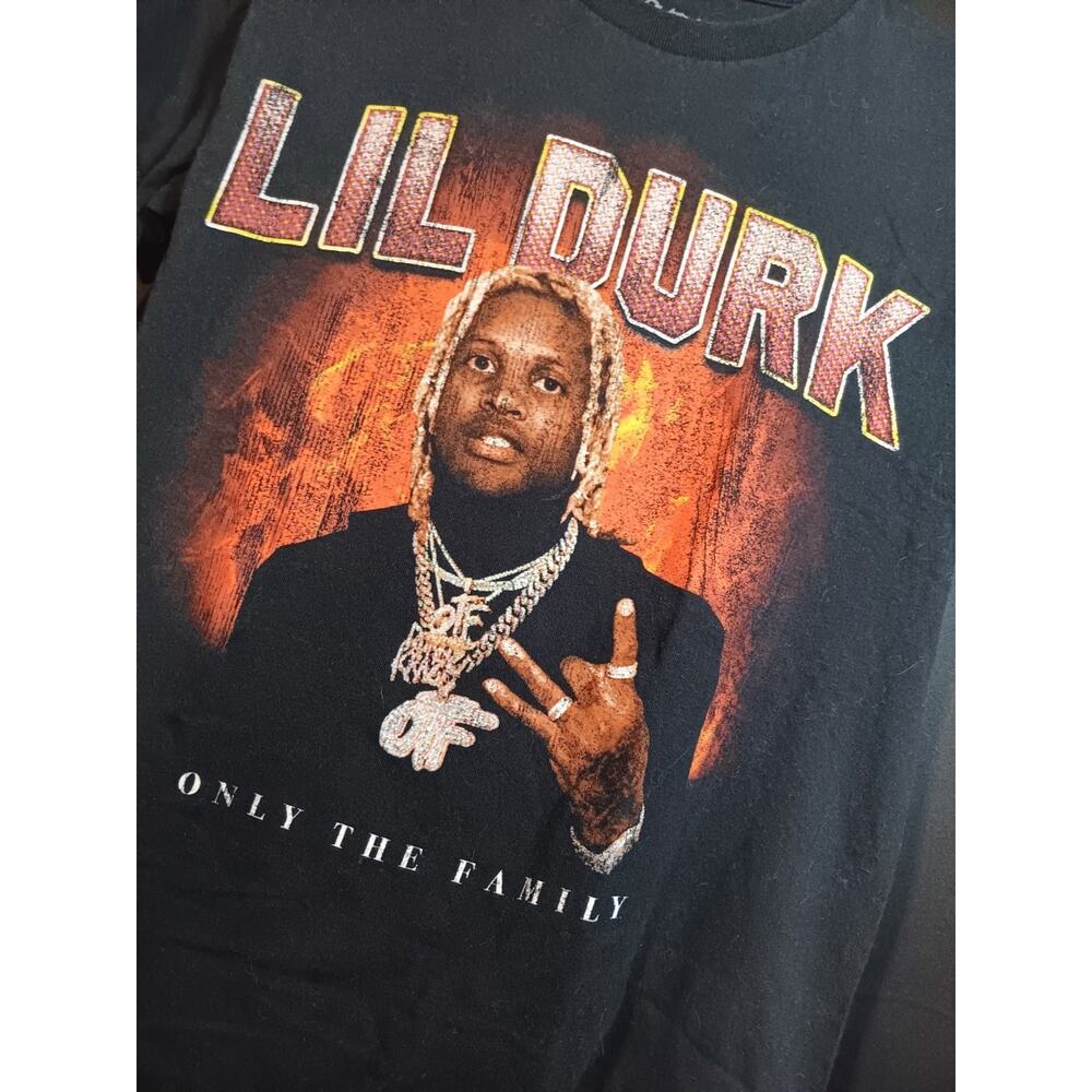 Lil Durk Graphic T Shirt Small Black OTF Only In The Family Rap Hip Hop Tee